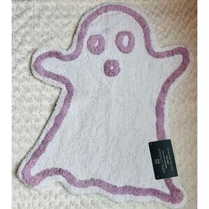Home Company GHOST Cotton Plush Absorbent Large Hand Crafted Bath Mat Rug NEW